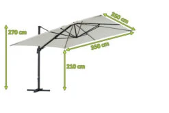 OUTFLEXX Ampelschirm, Anthrazit/creme, Alu/Polyester, 350x350cm, Inkl. Plattenständer -Dopple Geschaft 5 20362.jpg