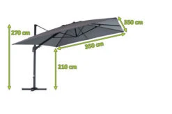 OUTFLEXX Ampelschirm, Anthrazit/grau, Alu/Polyester, 350x350cm, Inkl. Plattenständer -Dopple Geschaft 5 20363.jpg