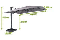 OUTFLEXX Ultimate L Ampelschirm, Anthrazit/grau, Alu/Spuncrylic®, 400x400cm, Inkl. Befüllbarem Schirmständer 12 OUTFLEXX Ultimate L Ampelschirm, Anthrazit/grau, Alu/Spuncrylic®, 400x400cm, Inkl. Befüllbarem Schirmständer -Dopple Geschaft 5 20365.jpg