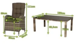 Ploß Rabida Dining Set, Champagner-meliert, Polyrattan, Tisch 180 X 110 Cm, 4 Sessel -Dopple Geschaft 5 21059.jpg