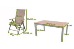 DOPPLER Expert Esstischgarnitur, Silber/Holzoptik/beige, Alu/Textilene, 6x Multipositionssessel, 150-210x90 Cm -Dopple Geschaft 5 21199.jpg