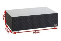 OUTFLEXX Kaffeetisch, Schwarz, Polyrattan, 95x65cm, Mit Glas-Tischplatte 14 OUTFLEXX Kaffeetisch, Schwarz, Polyrattan, 95x65cm, Mit Glas-Tischplatte -Dopple Geschaft 5 2392 9.jpg