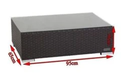 OUTFLEXX Kaffeetisch, Braun, Polyrattan, 95x65cm, Inkl. Glasplatte -Dopple Geschaft 5 2393 9.jpg