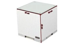 OUTFLEXX Beistelltisch, Weiß, Polyrattan, 40x40x40 Cm, Inkl. Glasplatte -Dopple Geschaft 5 2511 10.jpg