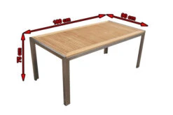 OUTFLEXX Esstisch, Edelstahl/FSC-Teakholz, 180x90cm -Dopple Geschaft 5 7101 3.jpg