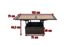 OUTFLEXX Loungetisch Höhenverstellbar, Braun-marmoriert, Polyrattan, 75/152x75x40/64,5cm 13 OUTFLEXX Loungetisch Höhenverstellbar, Braun-marmoriert, Polyrattan, 75/152x75x40/64,5cm -Dopple Geschaft 5 8887.jpg