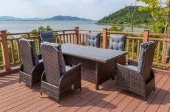 OUTFLEXX Dining Tisch, Braun Marmoriert, Polyrattan, 220 X 100 Cm, Tischplatte Spraystone, 6mm 16 OUTFLEXX Dining Tisch, Braun Marmoriert, Polyrattan, 220 X 100 Cm, Tischplatte Spraystone, 6mm -Dopple Geschaft 6 20663.jpg