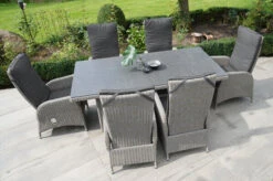 Ploß Vigo Dining Set, Stahlgrau-meliert / Schiefergrau, Polyrattan, Tisch 200 X 95 Cm, 6 Sessel -Dopple Geschaft 6 21587.jpg