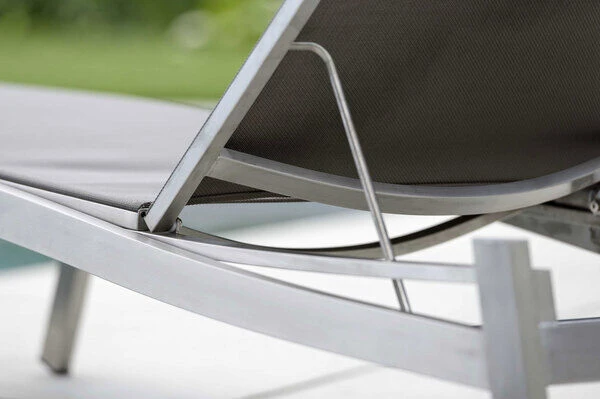 STERN Allround Rollenliege, Silber/taupe, Edelstahl/Textil, 200x71x38 Cm, Verstellbare Rückenlehne 9 STERN Allround Rollenliege, Silber/taupe, Edelstahl/Textil, 200x71x38 Cm, Verstellbare Rückenlehne – Bild 7