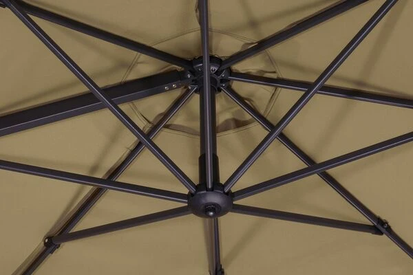 Schneider® SCHNEIDER Rhodos Eco Twist Ampelschirm, Taupe, Rund, Ø 300 Cm 9 Schneider® SCHNEIDER Rhodos Eco Twist Ampelschirm, Taupe, Rund, Ø 300 Cm – Bild 7