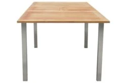 STERN Cardiff Esstischgruppe, Silber/taupe, Edelstahl/FSC-Teak, Tisch 150/200 X 90 Cm, 4 Stapel-, 2 Multipositionssessel -Dopple Geschaft 7 19700.jpg