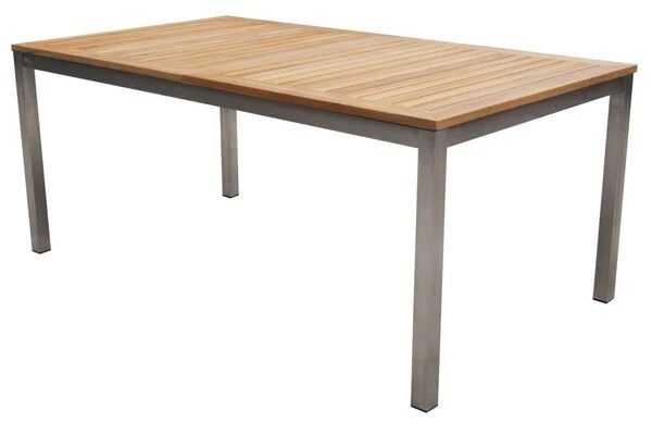 STERN Cardiff Set, Silber/silbergrau, Edelstahl/FSC-Teak, Tisch 200/300 X 100 Cm, 6 Stapel-, 2 Multipositionssessel 9 STERN Cardiff Set, Silber/silbergrau, Edelstahl/FSC-Teak, Tisch 200/300 X 100 Cm, 6 Stapel-, 2 Multipositionssessel – Bild 7