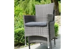 Ploß Rabida Sitzgruppe, Champagner-meliert, Polyrattan, Tisch 90 X 90 Cm, 4 Stapelsessel, Glasplatte In Steinoptik -Dopple Geschaft 7 21071.jpg