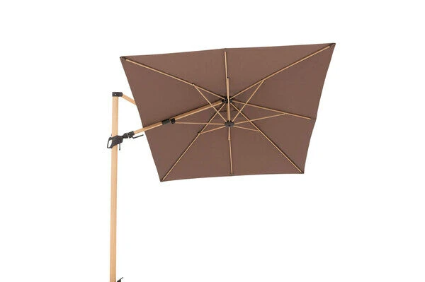 DOPPLER Alu Wood Pendelschirm, Greige, Alu/Polyester, 300x220 Cm, Mit Kurbel, Holzoptik 8 DOPPLER Alu Wood Pendelschirm, Greige, Alu/Polyester, 300x220 Cm, Mit Kurbel, Holzoptik – Bild 6