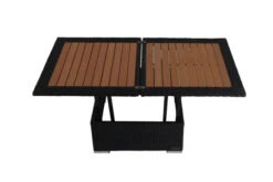 OUTFLEXX Loungetisch Höhenverstellbar, Schwarz, Polyrattan, 75/152x75x40/64,5cm -Dopple Geschaft 7 2392 18.jpg