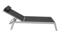 VILLANA Gartenliege, Silber/schwarz, Aluminium/Textil, 198 X 60 X 32 Cm, Verstellbar -Dopple Geschaft 8 13400.jpg