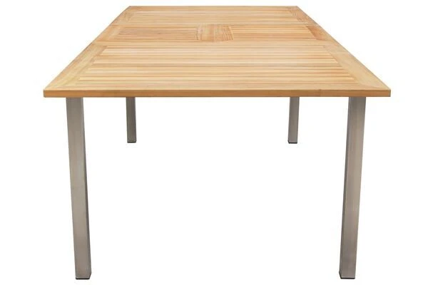 OUTFLEXX Set, Silber, 180/240 X 100 Cm, Edelstahl/Teak, Ausziehtisch, 4 Stühle Padded, 2 Multipositionssessel 13 OUTFLEXX Set, Silber, 180/240 X 100 Cm, Edelstahl/Teak, Ausziehtisch, 4 Stühle Padded, 2 Multipositionssessel – Bild 11