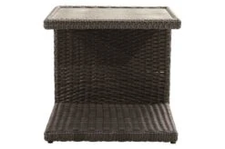 Ploß Rocking Beistelltisch, Grau/braun-meliert, Polyrattan, 50x45x50 Cm, Glasplatte In Steinoptik -Dopple Geschaft 8 18217.jpg