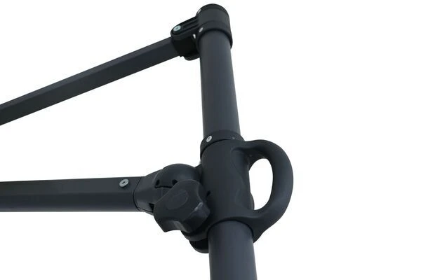 OUTFLEXX Ampelschirm, Anthrazit, Pulverbesch. Aluminium, 250x250cm, Inkl. Plattenständer 10 OUTFLEXX Ampelschirm, Anthrazit, Pulverbesch. Aluminium, 250x250cm, Inkl. Plattenständer – Bild 8