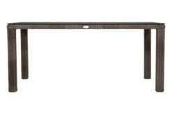 Ploß Rocking Dining Tisch, Grau/braun-meliert, Polyrattan, 170 X 90 Cm, Glasplatte In Steinoptik -Dopple Geschaft 8 20157.jpg