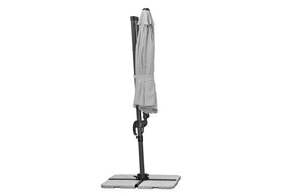 Schneider® SCHNEIDER Rhodos Eco Twist Ampelschirm, Grau, 300x300 Cm, Rund 8 Schneider® SCHNEIDER Rhodos Eco Twist Ampelschirm, Grau, 300x300 Cm, Rund – Bild 6