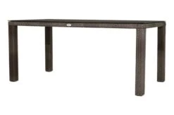 Ploß Rocking Dining Tisch, Grau/braun-meliert, Polyrattan, 170 X 90 Cm, Glasplatte In Steinoptik -Dopple Geschaft 9 20157.jpg