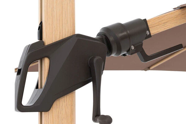 DOPPLER Alu Wood Pendelschirm, Greige, Alu/Polyester, 300x220 Cm, Mit Kurbel, Holzoptik 10 DOPPLER Alu Wood Pendelschirm, Greige, Alu/Polyester, 300x220 Cm, Mit Kurbel, Holzoptik – Bild 8